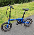 Perry Hopper Folding Bike 16in Blue/Black, Disc Brakes, Foldable, Mudguards