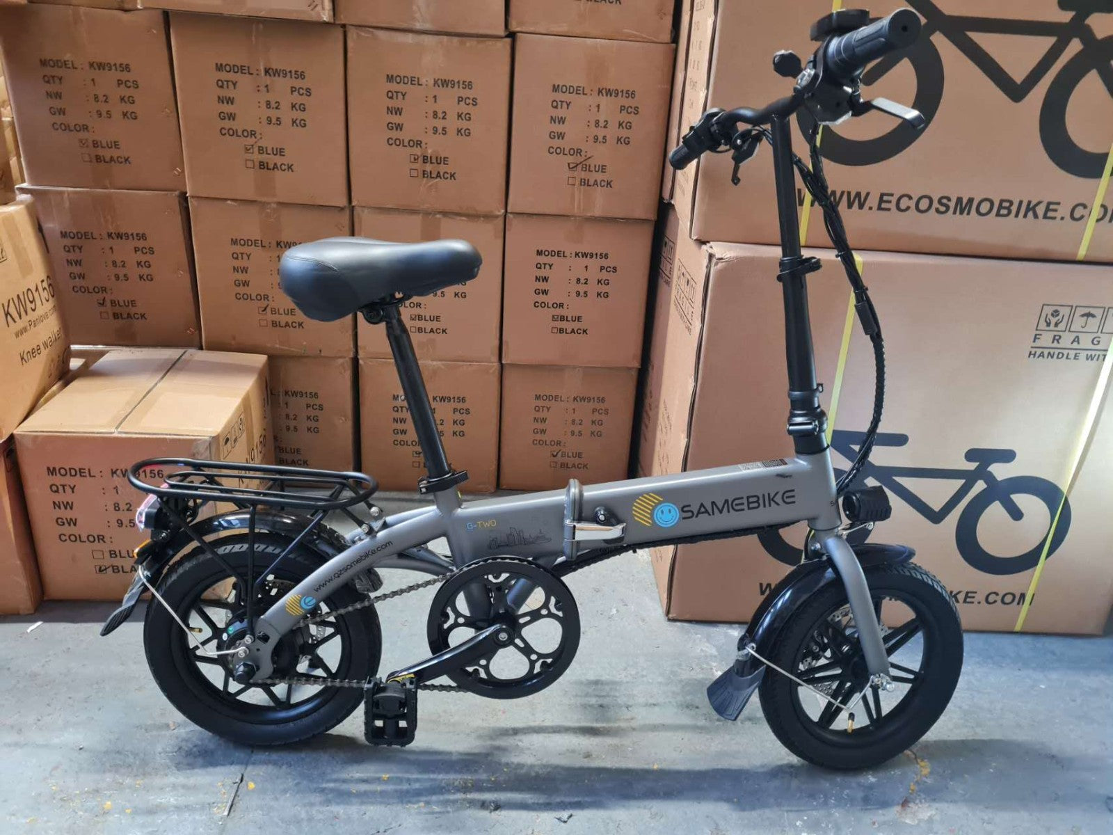14" All-Terrain Folding bike, 36V 7.8Ah Battery, 25KM/h, Full Disc-U14R Grey