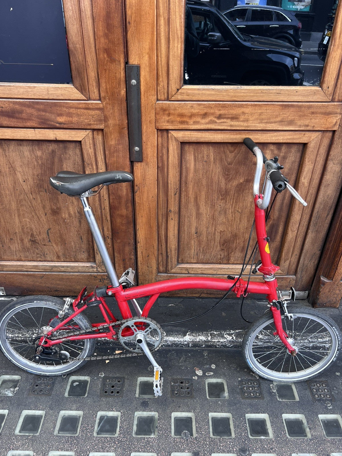 Brompton Bike Red Folding 3 Speed - ✅ FREE & FAST DPD Delivery🚚
