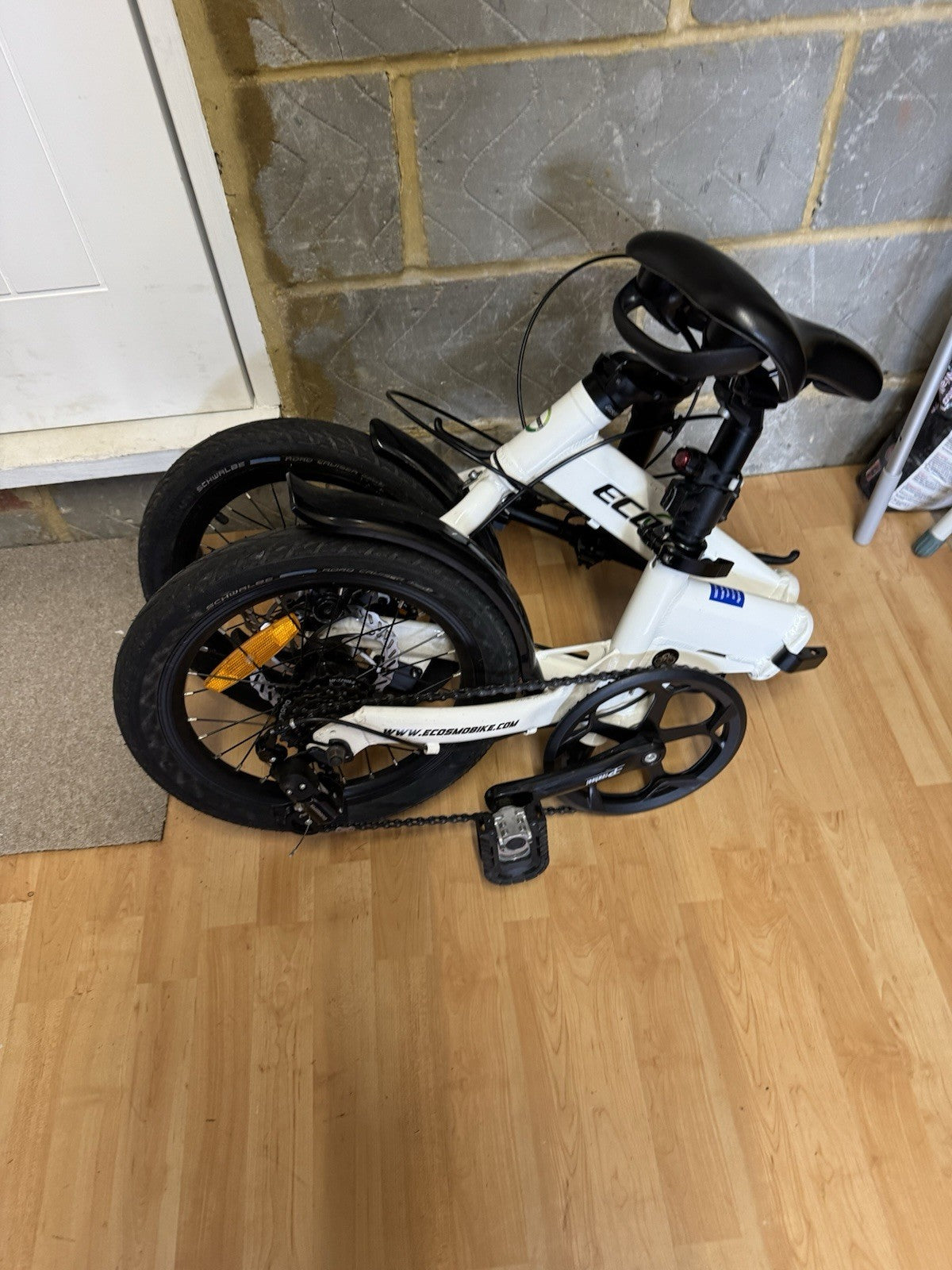 Ecosmo Folding Bicycle 16" White Alloy Wheel with 6SP Shimano Gear and Dual Disc