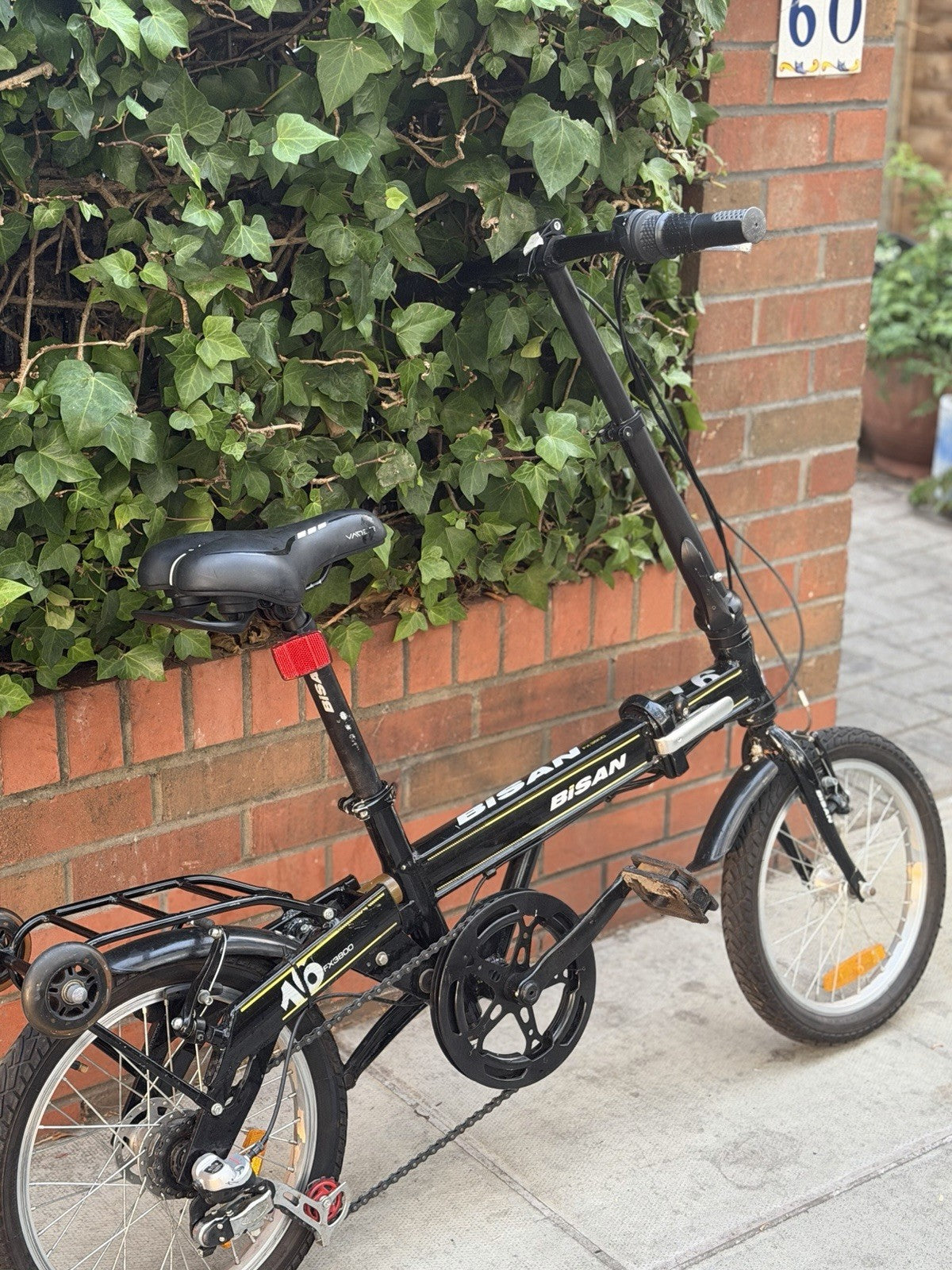Bisan FX3800 Folding Bike – Black, 16” Wheels, Used, Working Condition