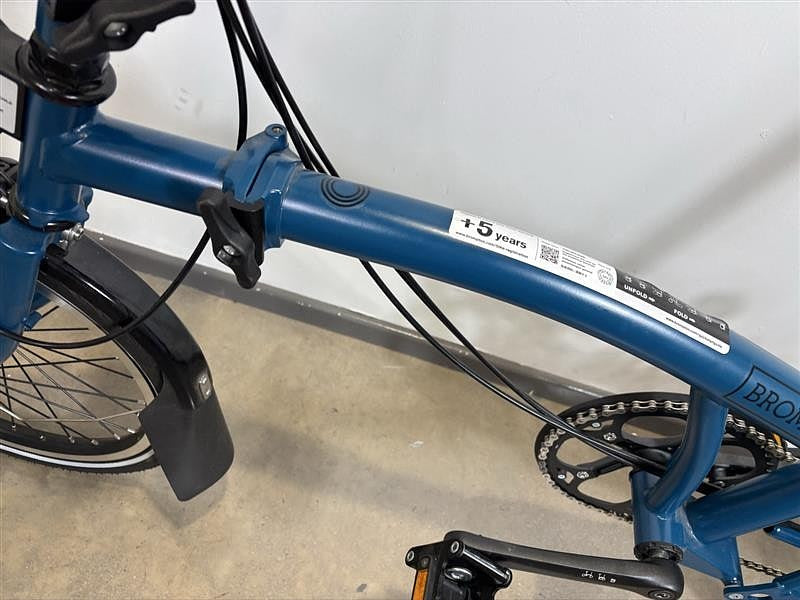 Brompton C Line 6 Speed 2023 High Handlebar Folding Bike - Ocean Blue
