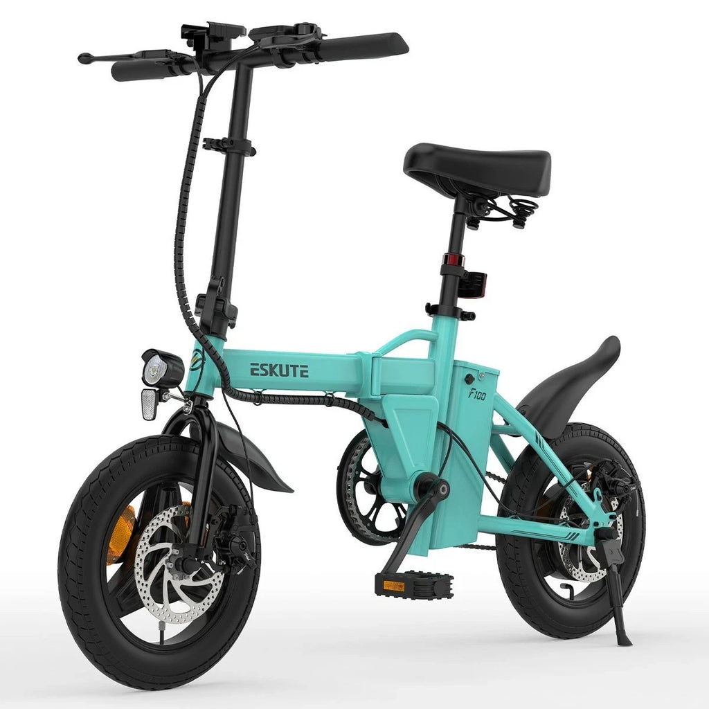 14" Portable Commuter Bike 50km 36V 9A Folding City Bike Full Disc-F200R LG