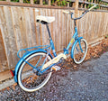 vintage APOLLO WAYFARER  3 Vintage Folding BLUE Bike,3 speed 20’ wheels,PRISTINE