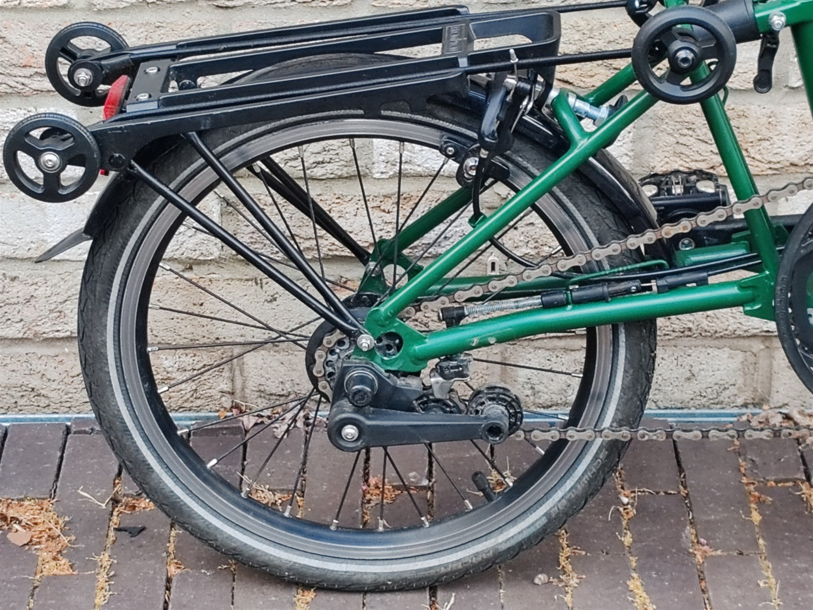 Brompton C Line Urban 2 Speed 2023 Folding Bike Racing Green With Rack