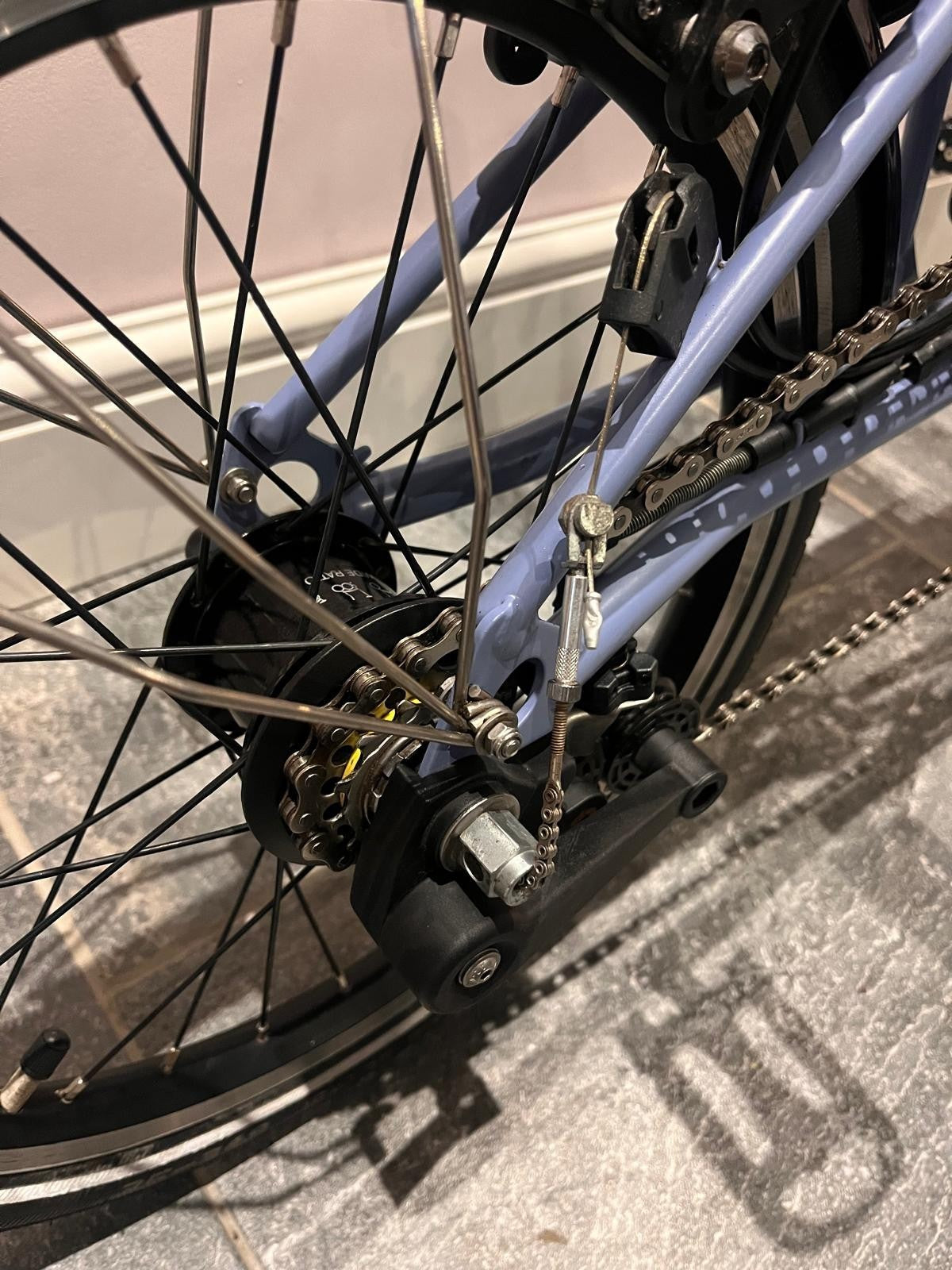 Ocean Blue Brompton C Line 6 Speed 2023 Folding Bike. Serviced, with accessories