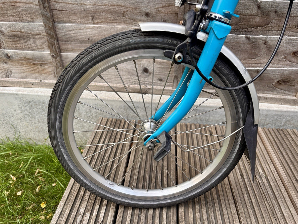 Brompton S2L Folding Bike Blue Lagoon - 2 speeds - 16in Wheels Mudguards
