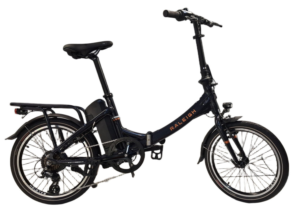 Raleigh Stow-E-Way Compact Lightweight Folding E--Bike - Black (Scratched)