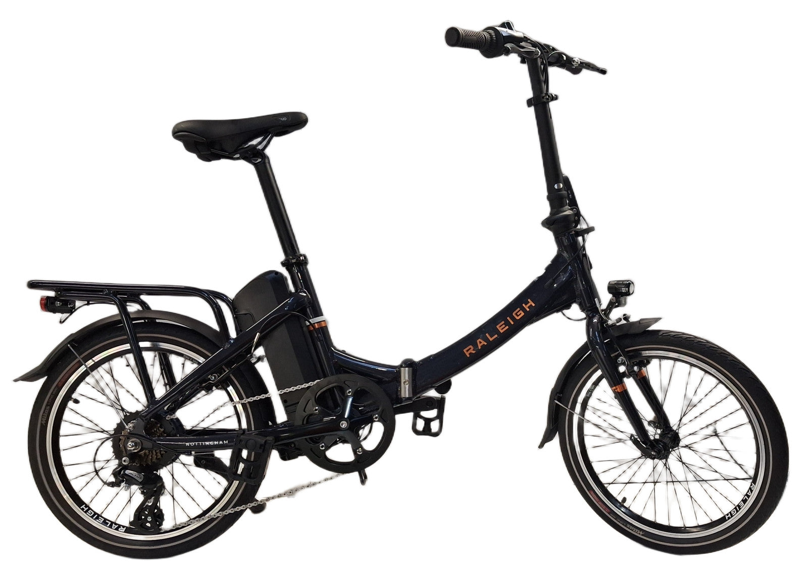 Raleigh Stow-E-Way Compact Lightweight Folding E--Bike - Black (Scratched)