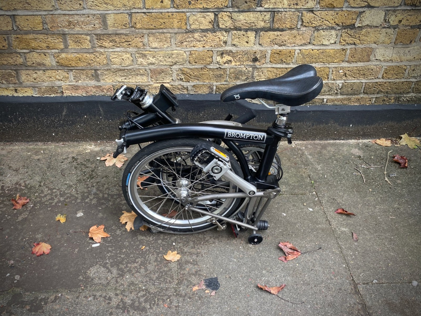 BROMPTON S2LX Folding Bike - Titanium and steel super light Black
