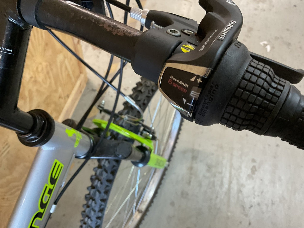 Challenge Beacon Folding Mountain Bike Shimano Equipped Silver Green
