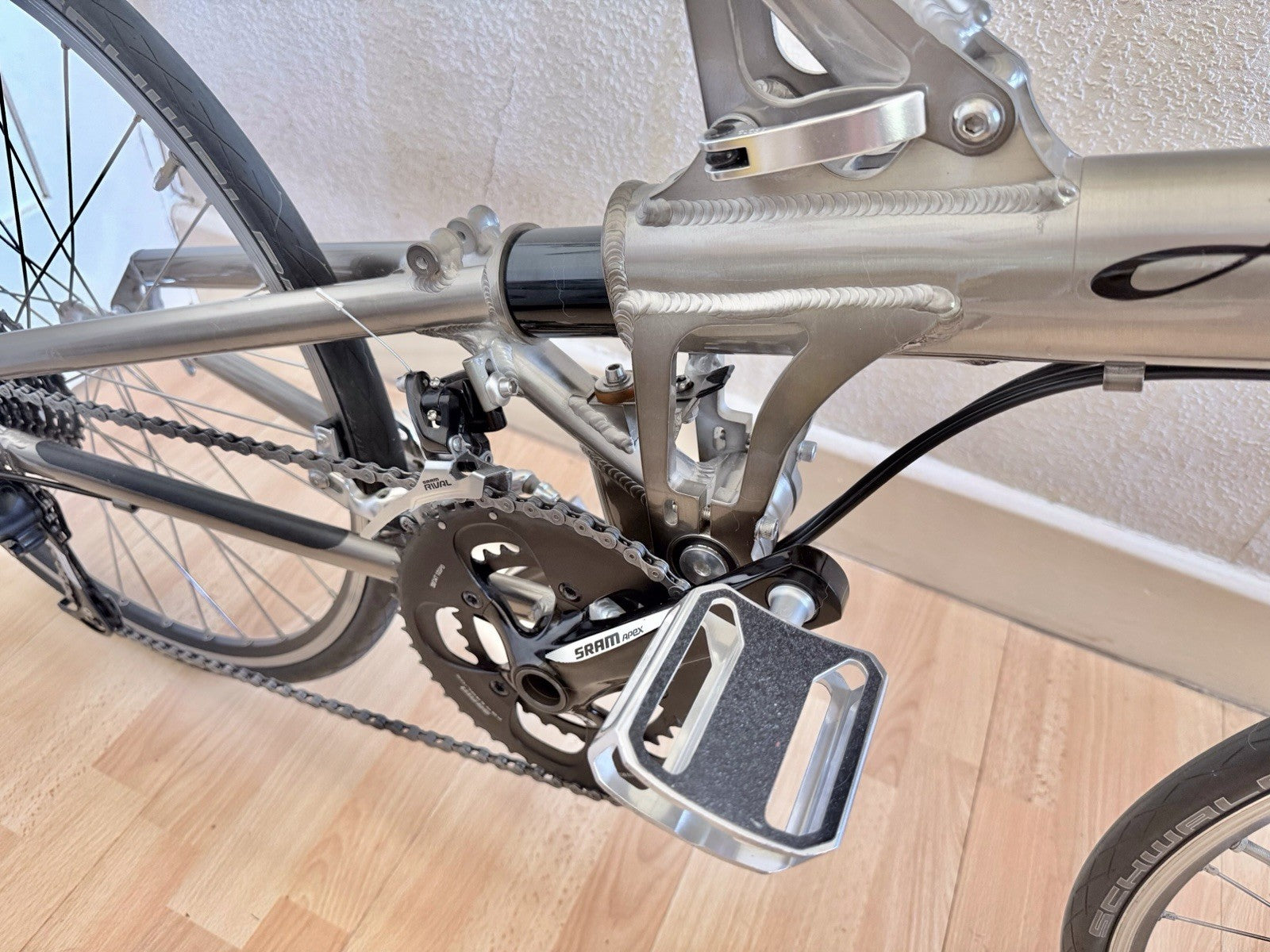 Airnimal Chameleon Folding Bike. Very Rare Naked Lacquer Finish. Stunning!
