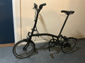 Dec 2018 Brompton C Line 6 Speed H6L Folding bicycle in Black - Leisure Used