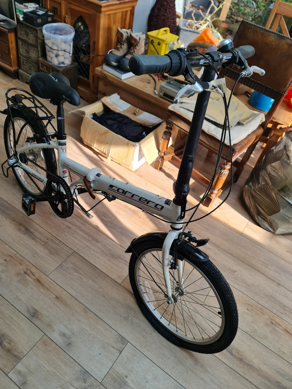Carrera Transit Lightweight Folding Bike  Aluminium White