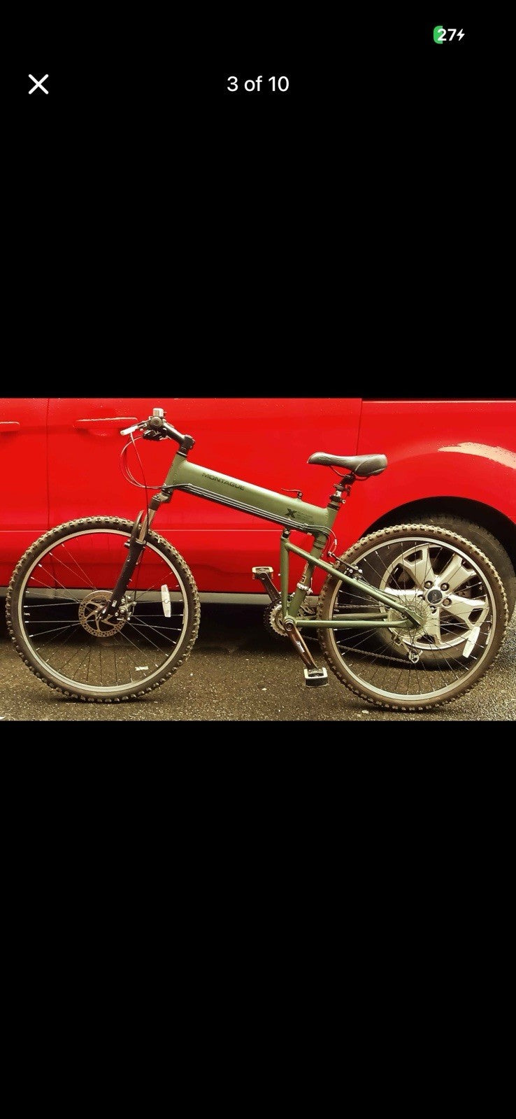 Montague Paratrooper Folding Mountain Bike 26” 24 Speed Military Green