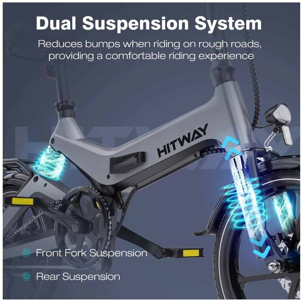 Hitway BK2 Folding City Bike 16" - Grey