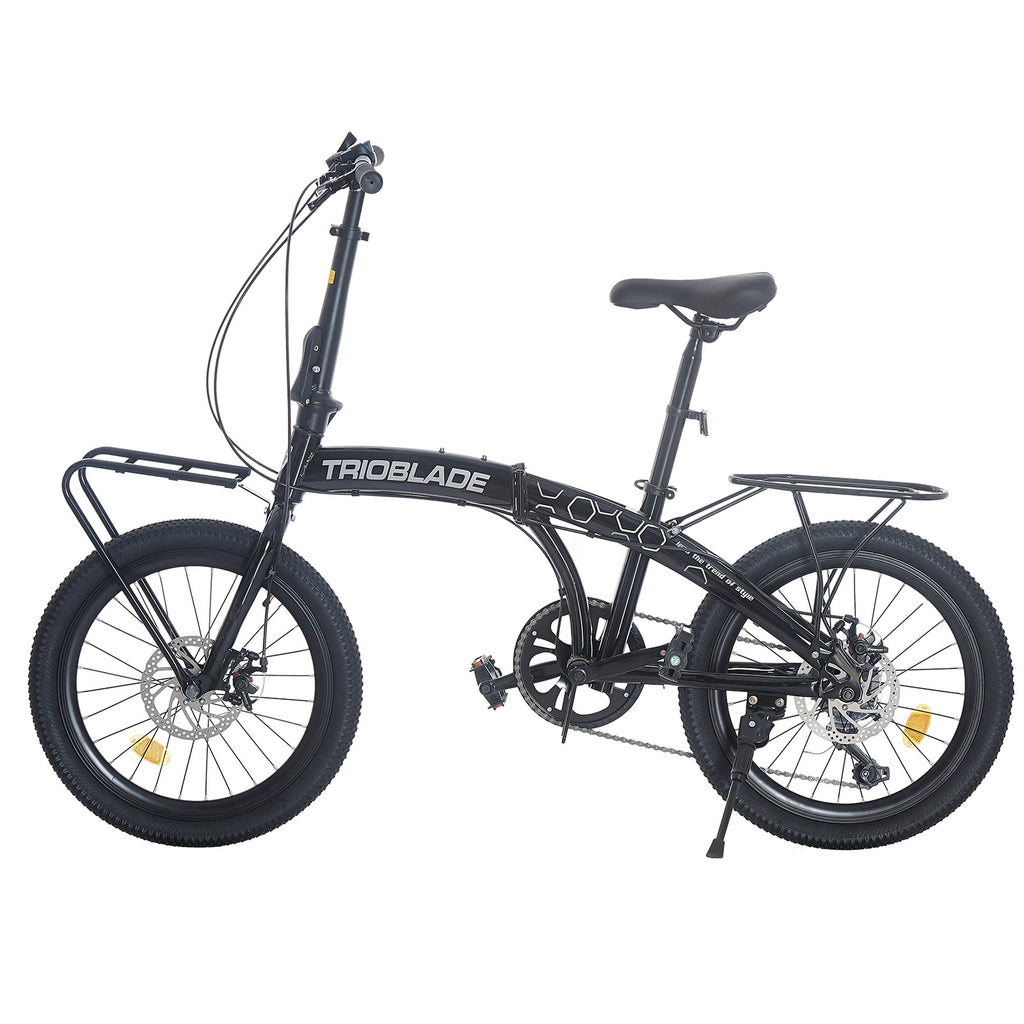 Folding Bicycle 20 Inch Bikes for Adults 7-Speed Variable Foldable City Bicycle