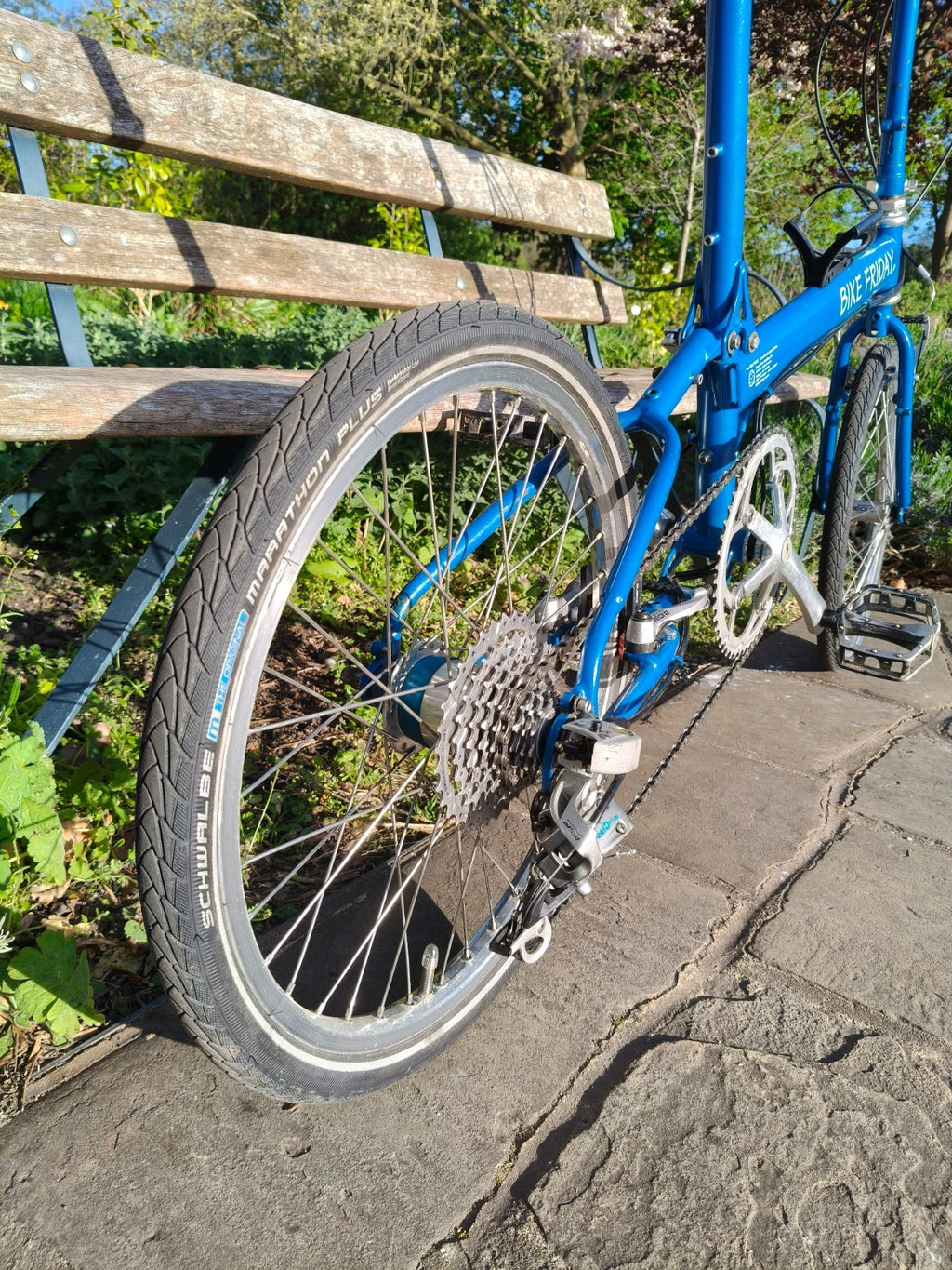 Bike Friday New World Tourist - SRAM Dual Drive - w racks & guards - v good