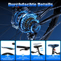 26" Folding Mountain Bike 21 Speed Men Bikes MTB Bicycle School Dual Disc Brake