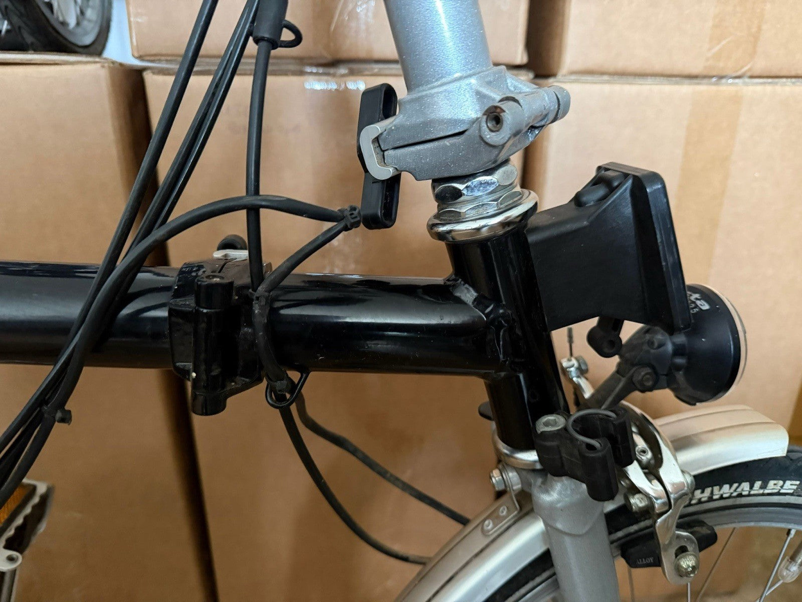 Brompton P6R folding bicycle Black/Silver