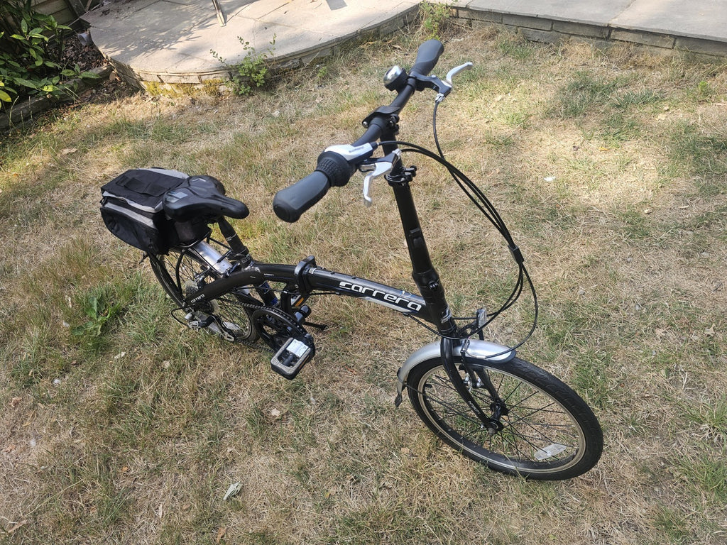 Careers Folding Bike Bicycle with Bag Easy to Carry and Store- Front/Rear lights