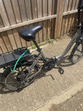Airborne Folding Bike 23cm Alloy Frame 22in Wheels Brown Rear Rack Derailleur