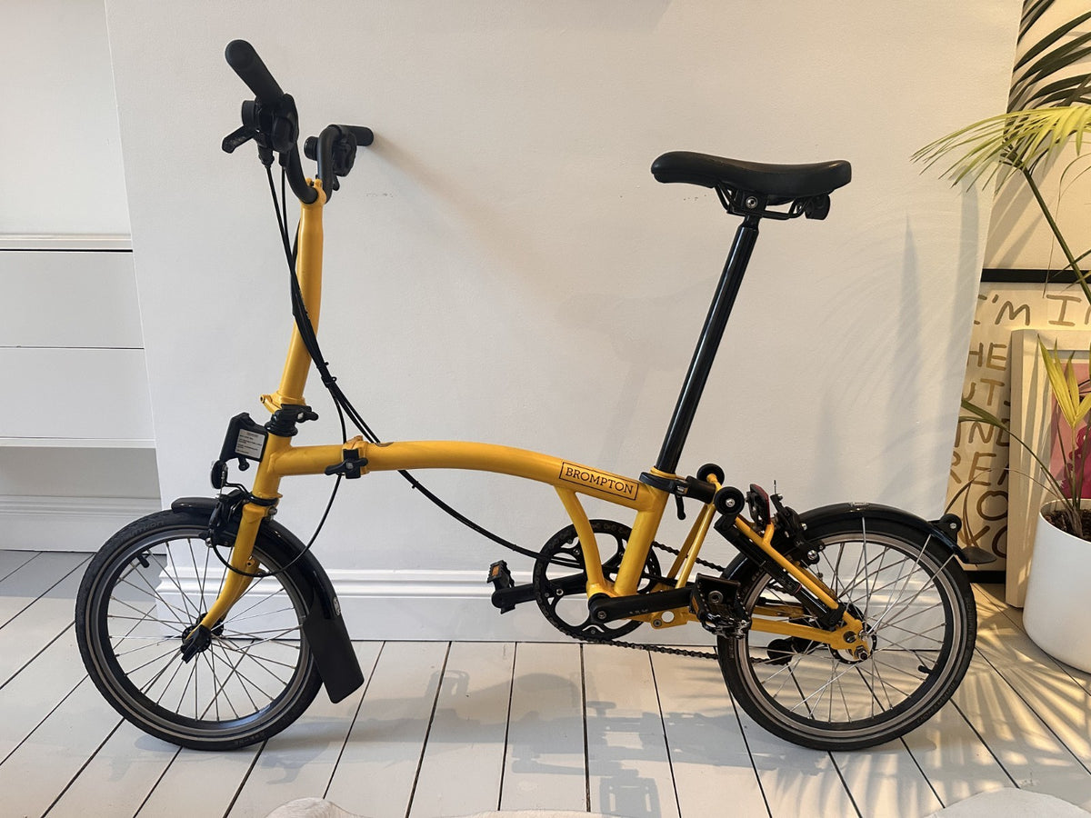 Brompton Folding Bike – 6-Speed Yellow - Excellent Condition