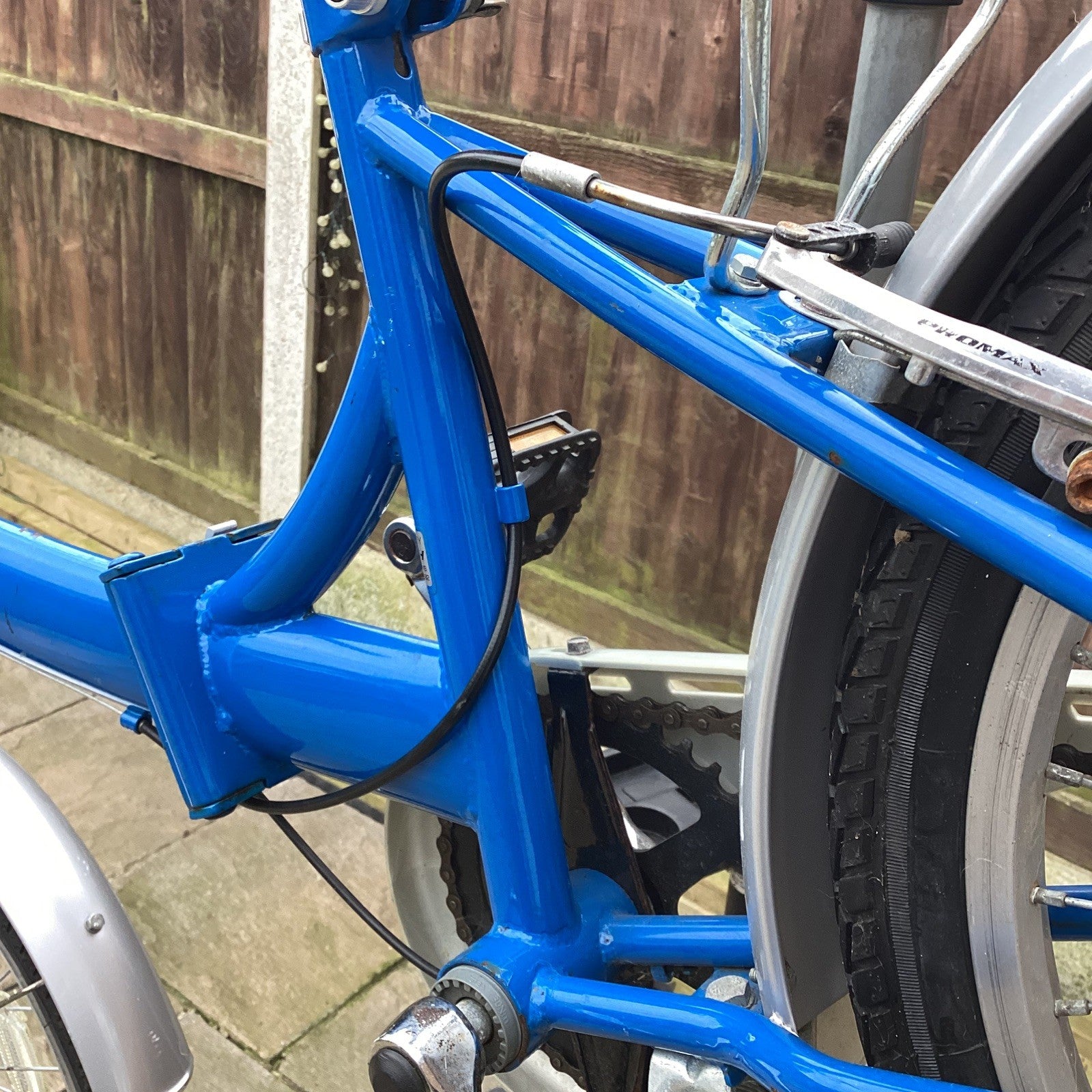 Raleigh Stowaway Steel 6 Speed Folding Bike In Blue - Serviced - 20" Wheels