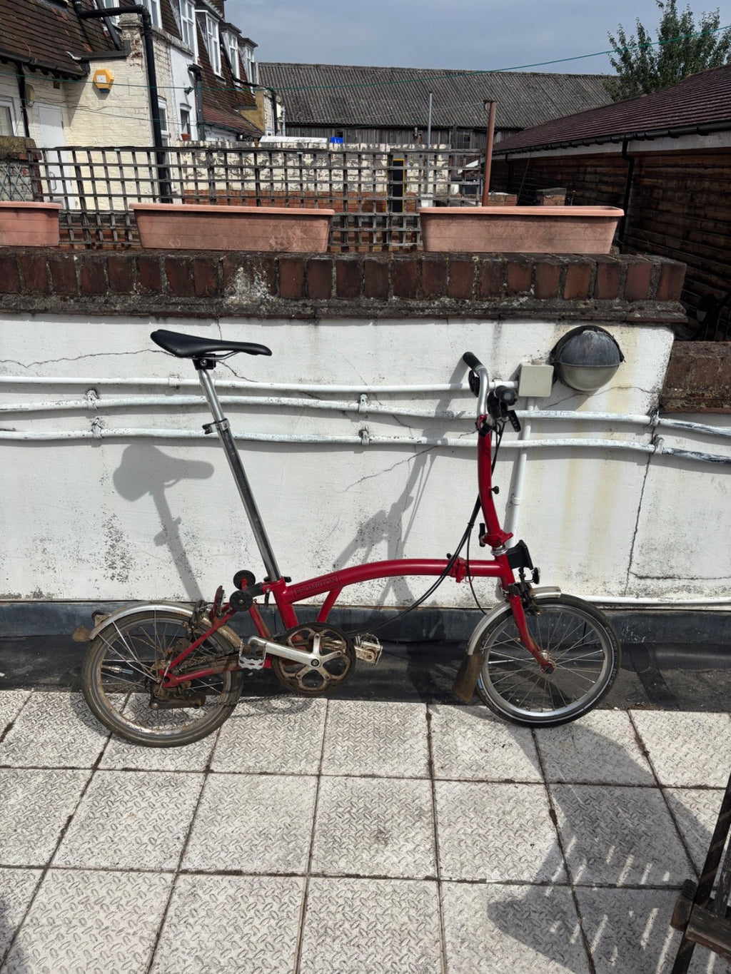 Brompton C Line. Red. Working condition — needs servicing.