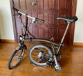 Brompton S6L Black Lacquer 21 Used Once, Boxed, Helensburgh Scotland Collection