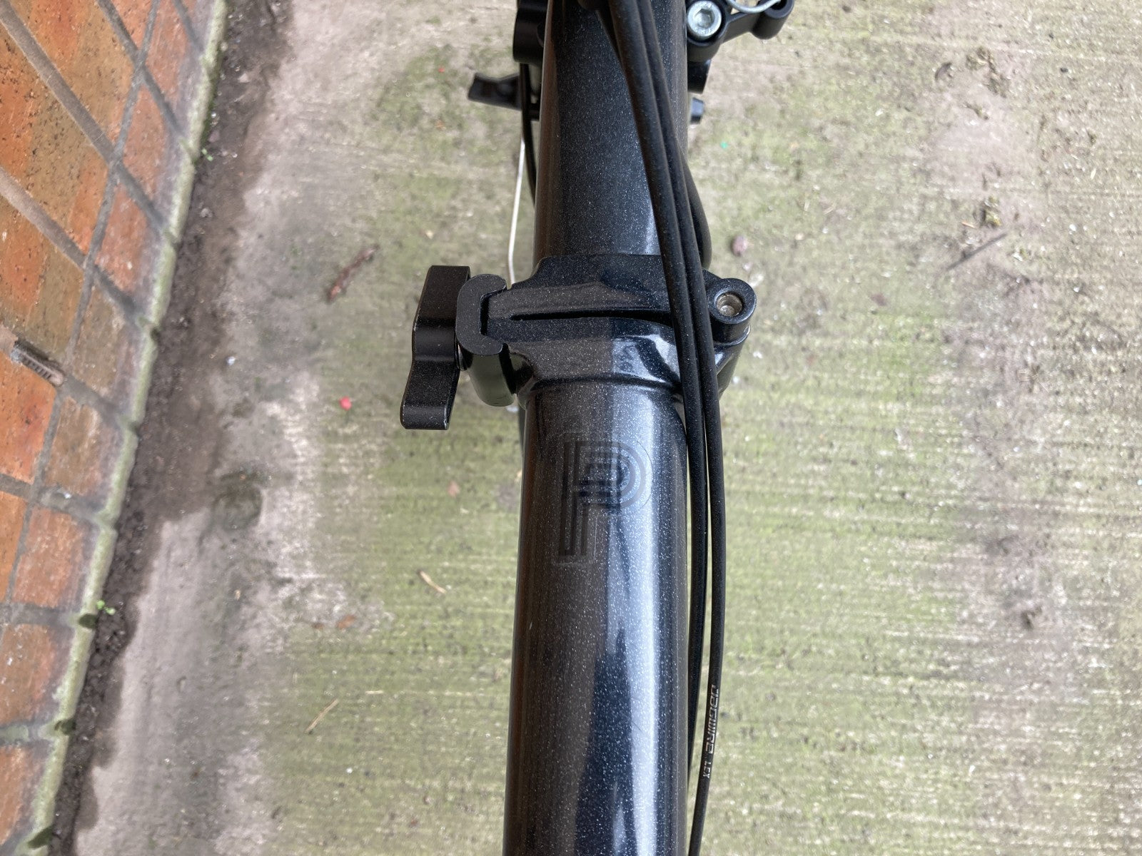 Brompton P Line Urban 4 Speed Low Handlebar Folding Bike - Midnight Black - VGC