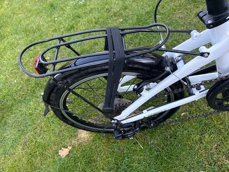 White Folding Bike Foldable City Bike for Adult 20" Commute Bicycle 6 Speed Gear