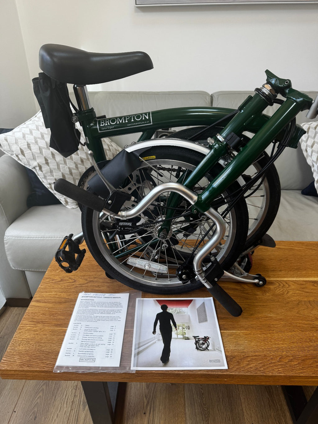 Classic 6-Speed Brompton Folding Bicycle B - Racing Green - MINT
