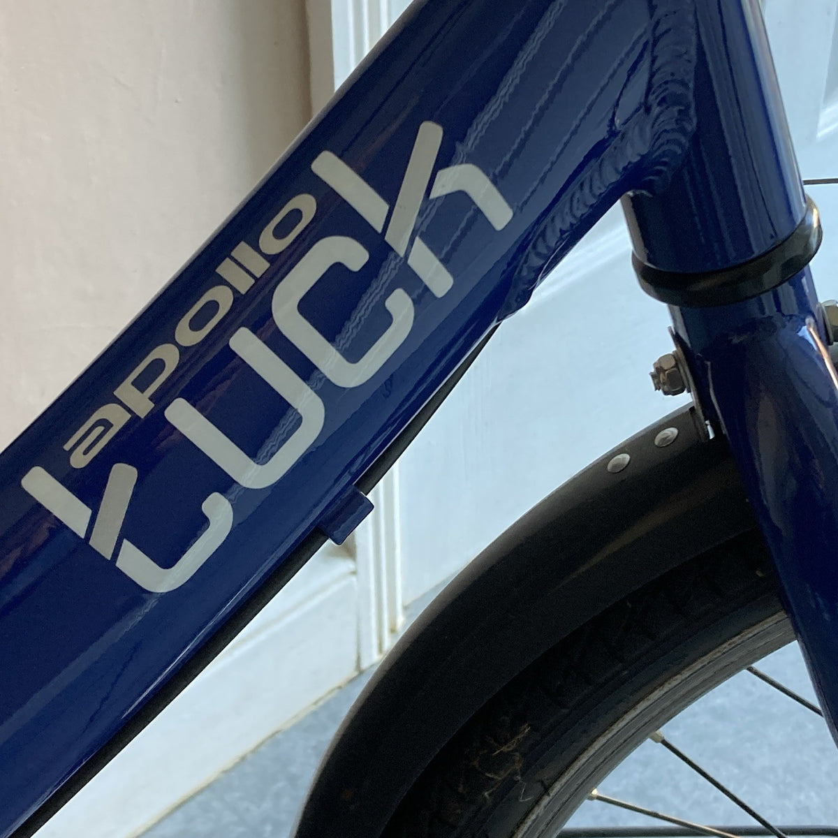Apollo Tuck 20in Folding Bike Blue/Silver 1 Speed Caliper Brakes Mudguards