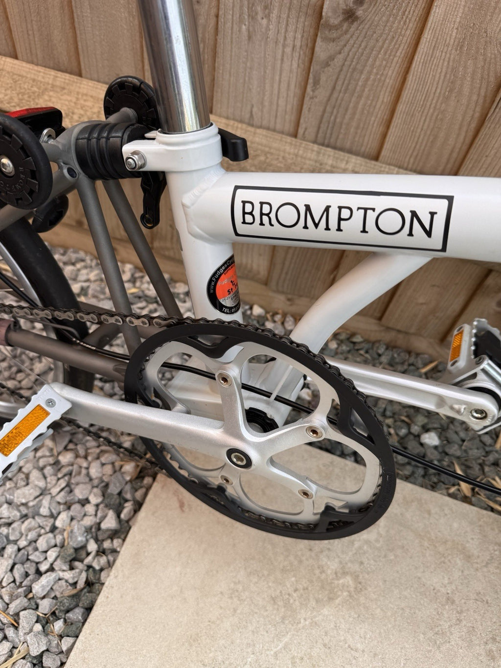 Brompton Titanium / Steel Single Speed 8.3kg with ancillaries