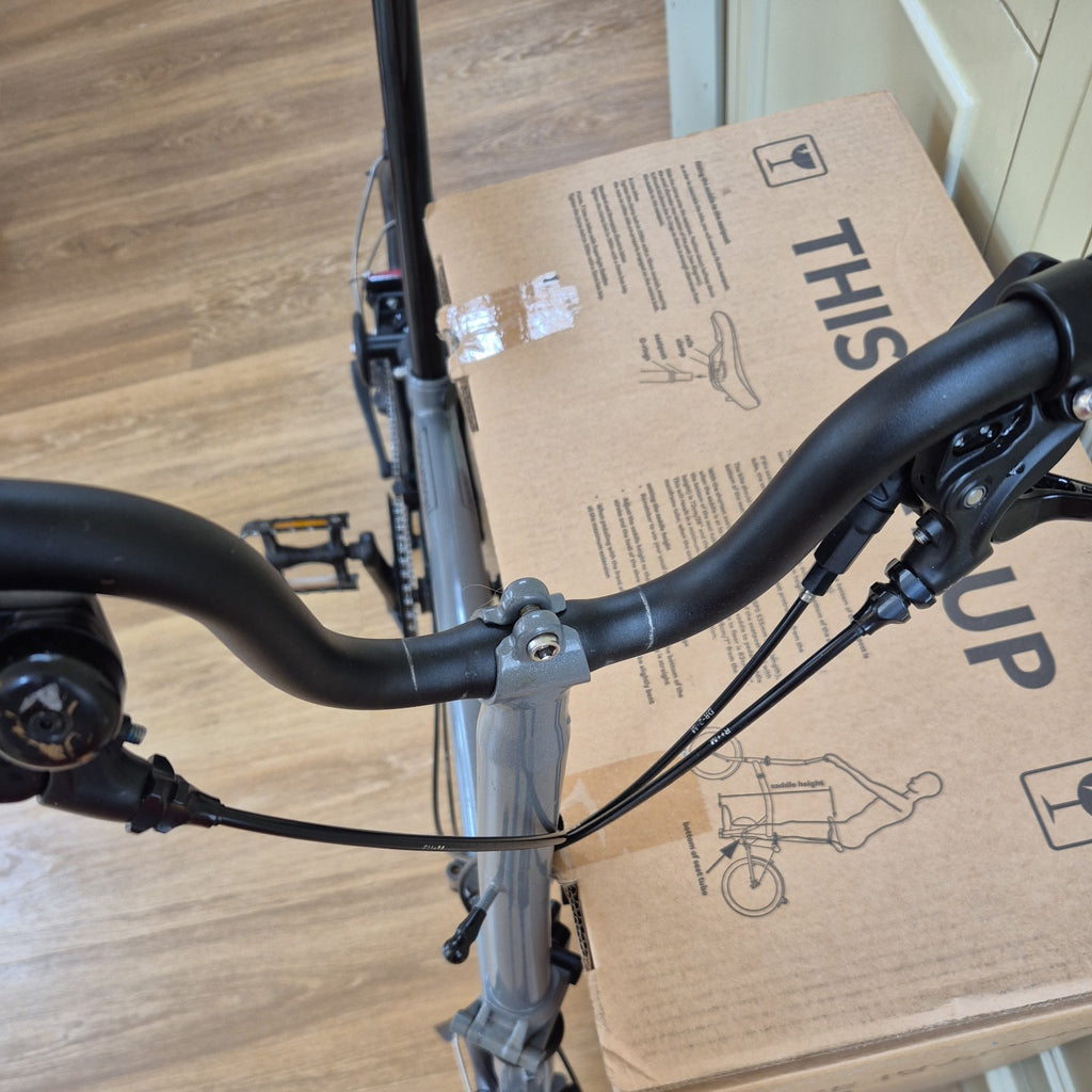 Brompton P Line 4 Speed Titanium Folding Bike Silver Black