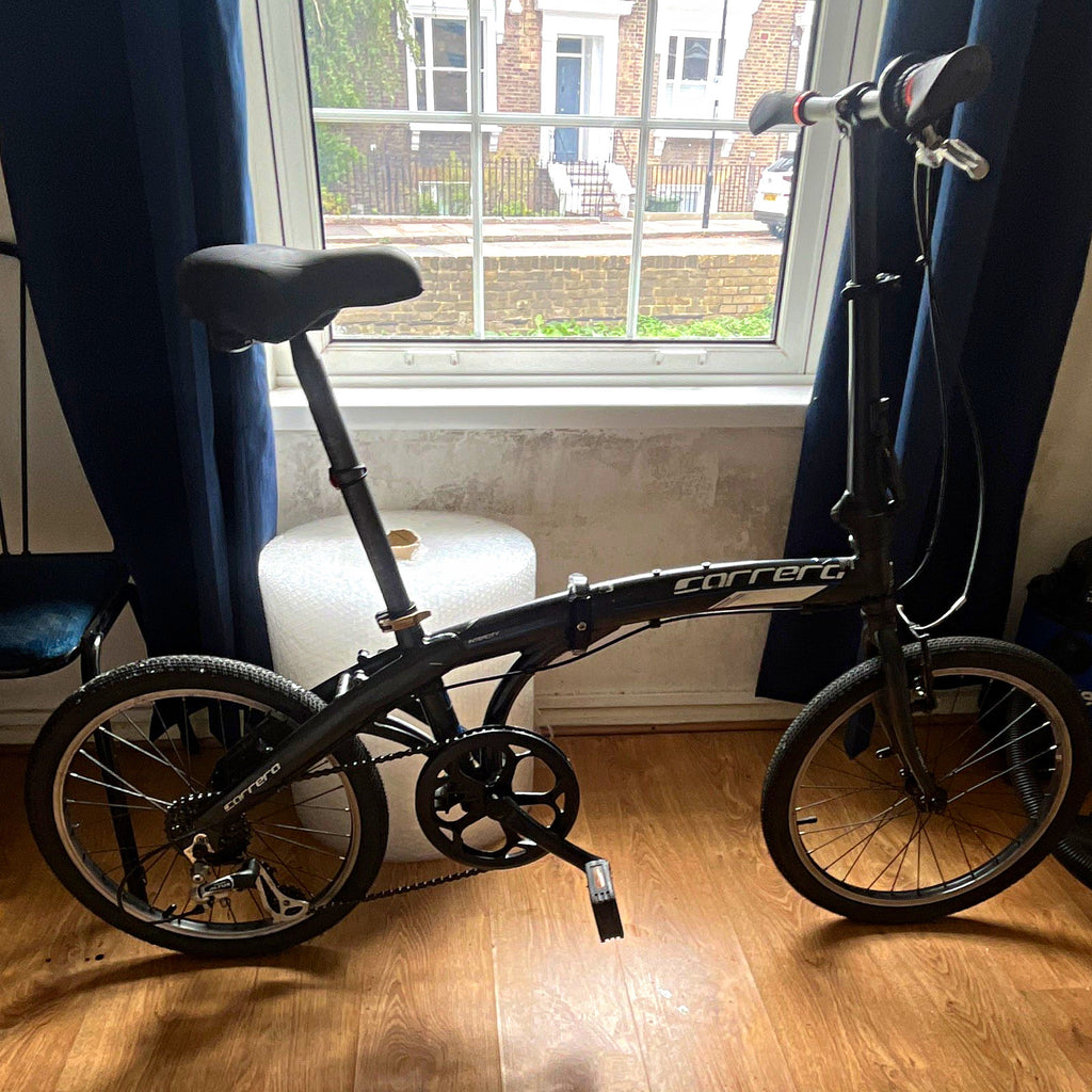 Carrera Intercity Folding Bike 20in Black V-Brake Flat Bar Gripshifter