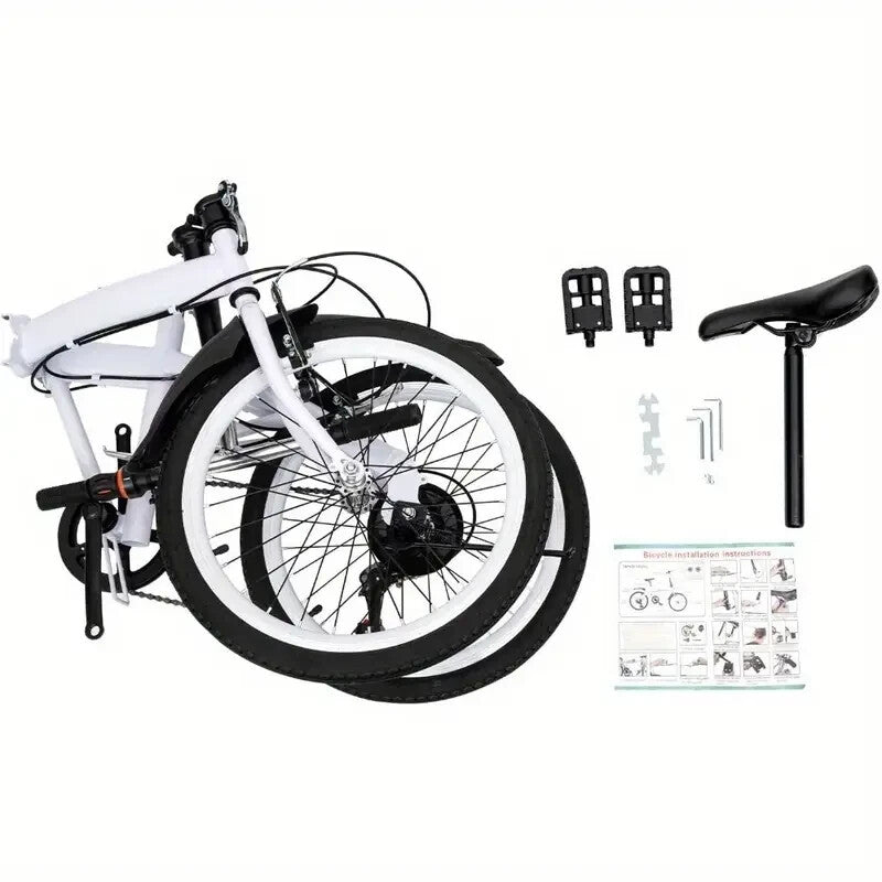 20" Folding Bike Adults Bicycle Lightweight Alloy Bicycle Folding City Bike UK