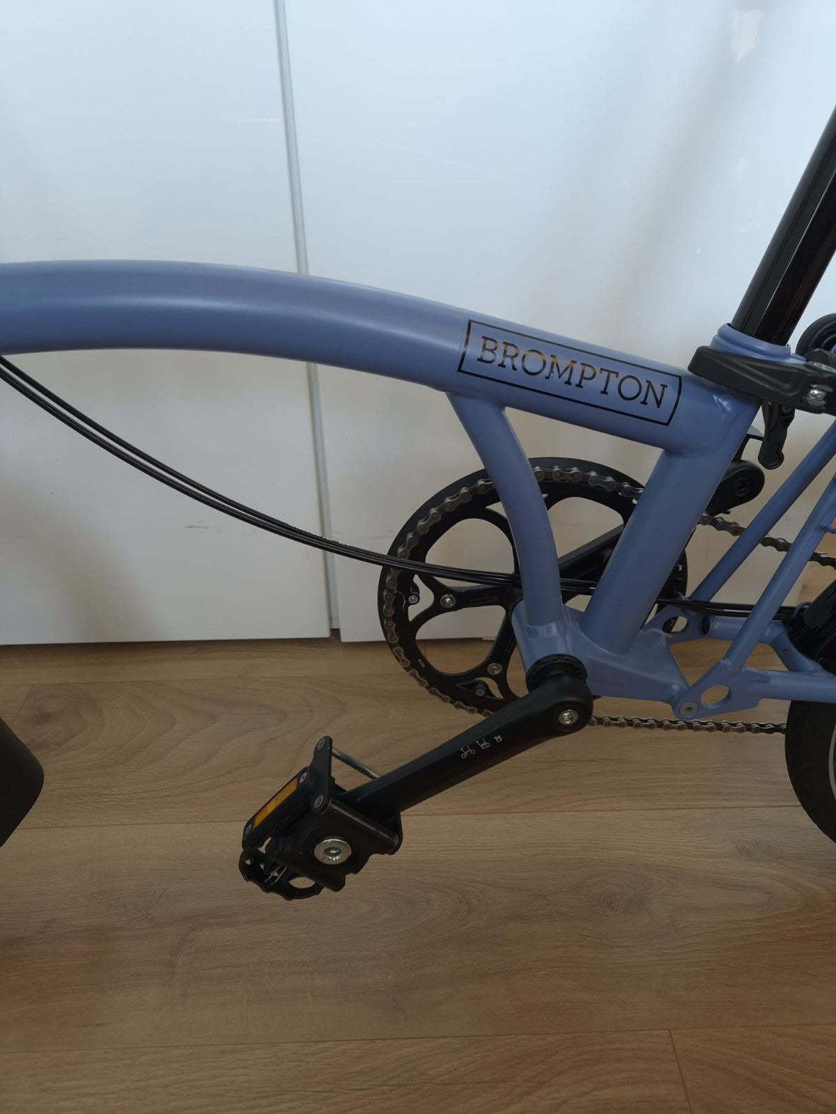Brompton Folding Bike 16in Blue, Mudguards & Reflectors, Derailleur, Caliper
