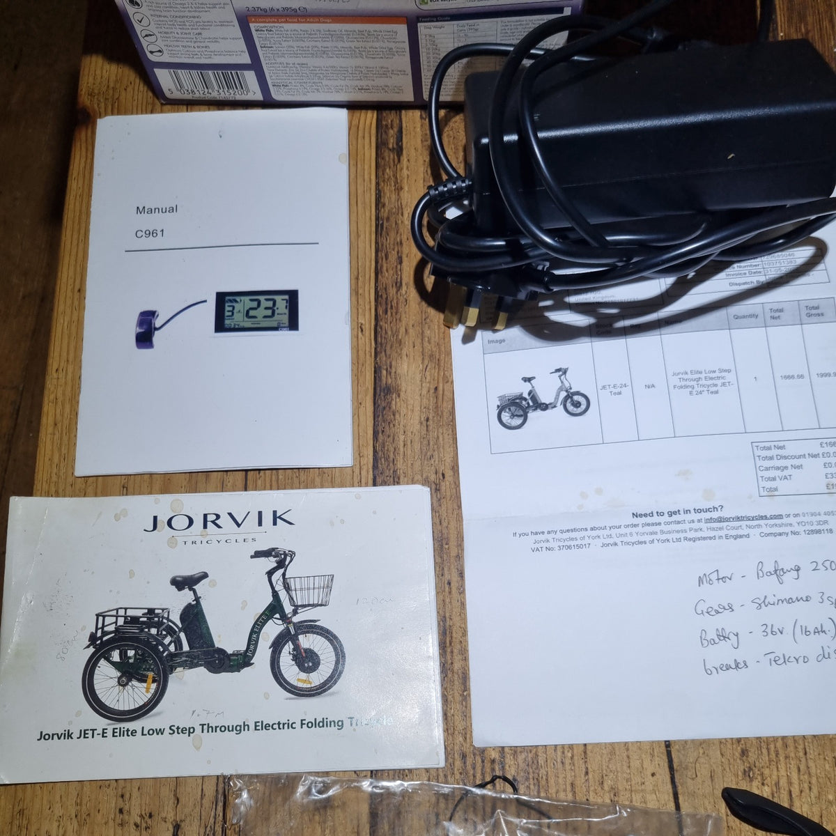 2022 Jorvik Elite Folding E-Tricycle JETE 24"  Wheels. 30 miles from new.