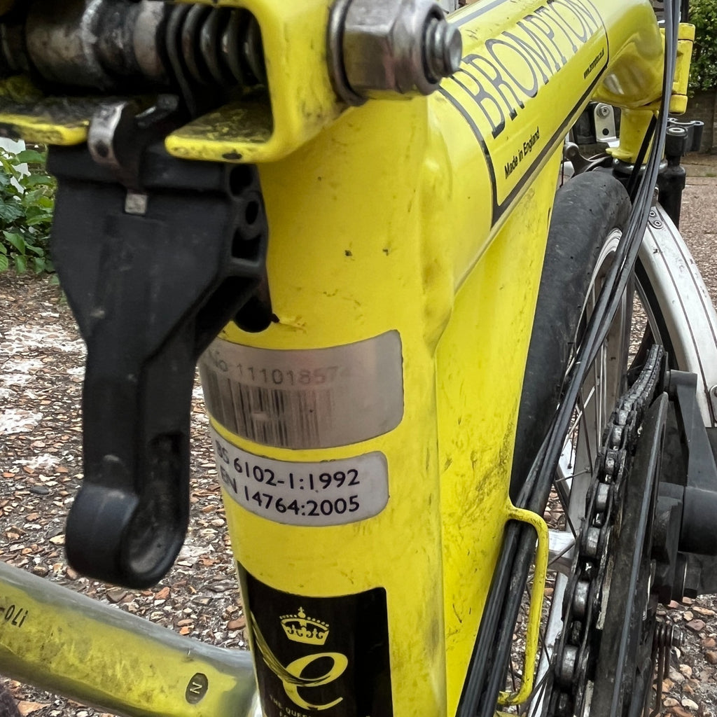 Brompton S2L folding bike yellow / black good condition