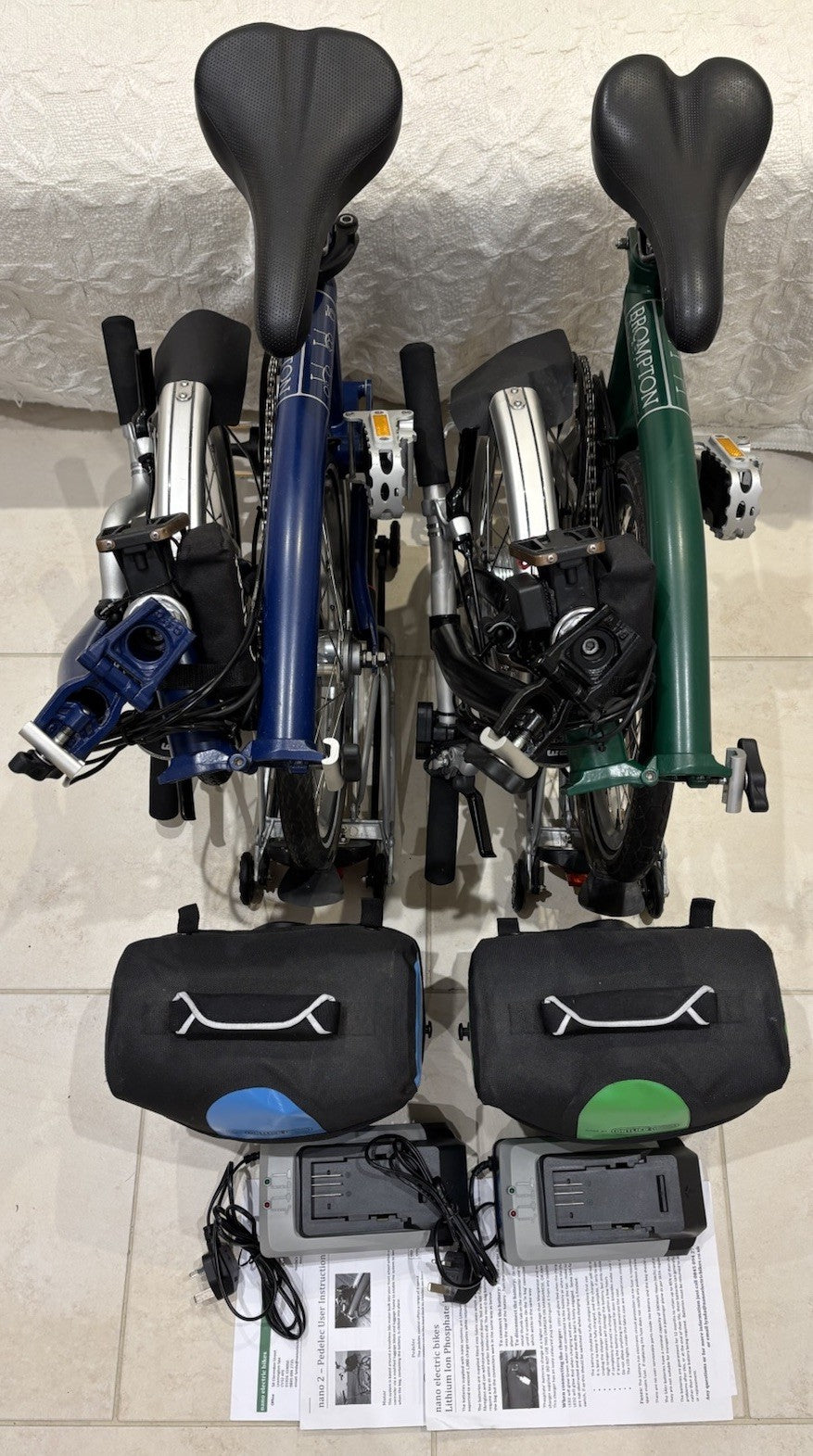 Brompton H6R + S6R C Line 6 Speed Folding NANO electric assist bicycles