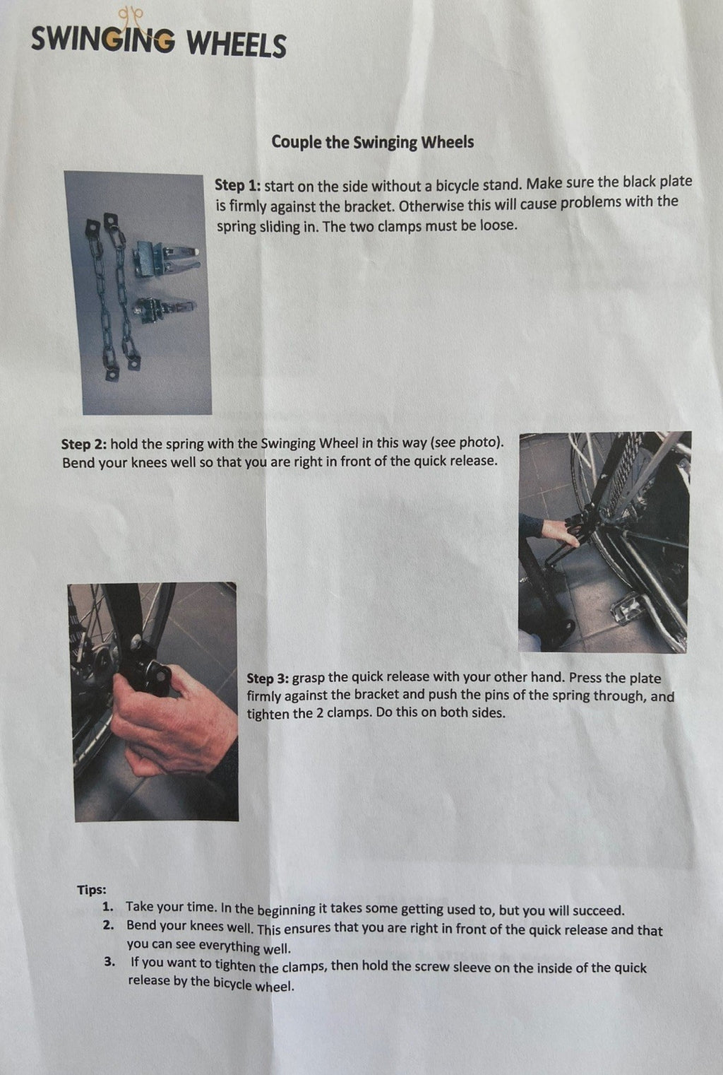 BIKE TO TRICYCLE CONVERSION KIT-DUTCH ENGINEERED- SWINGINGWHEELS/DOUBLE TWELVES