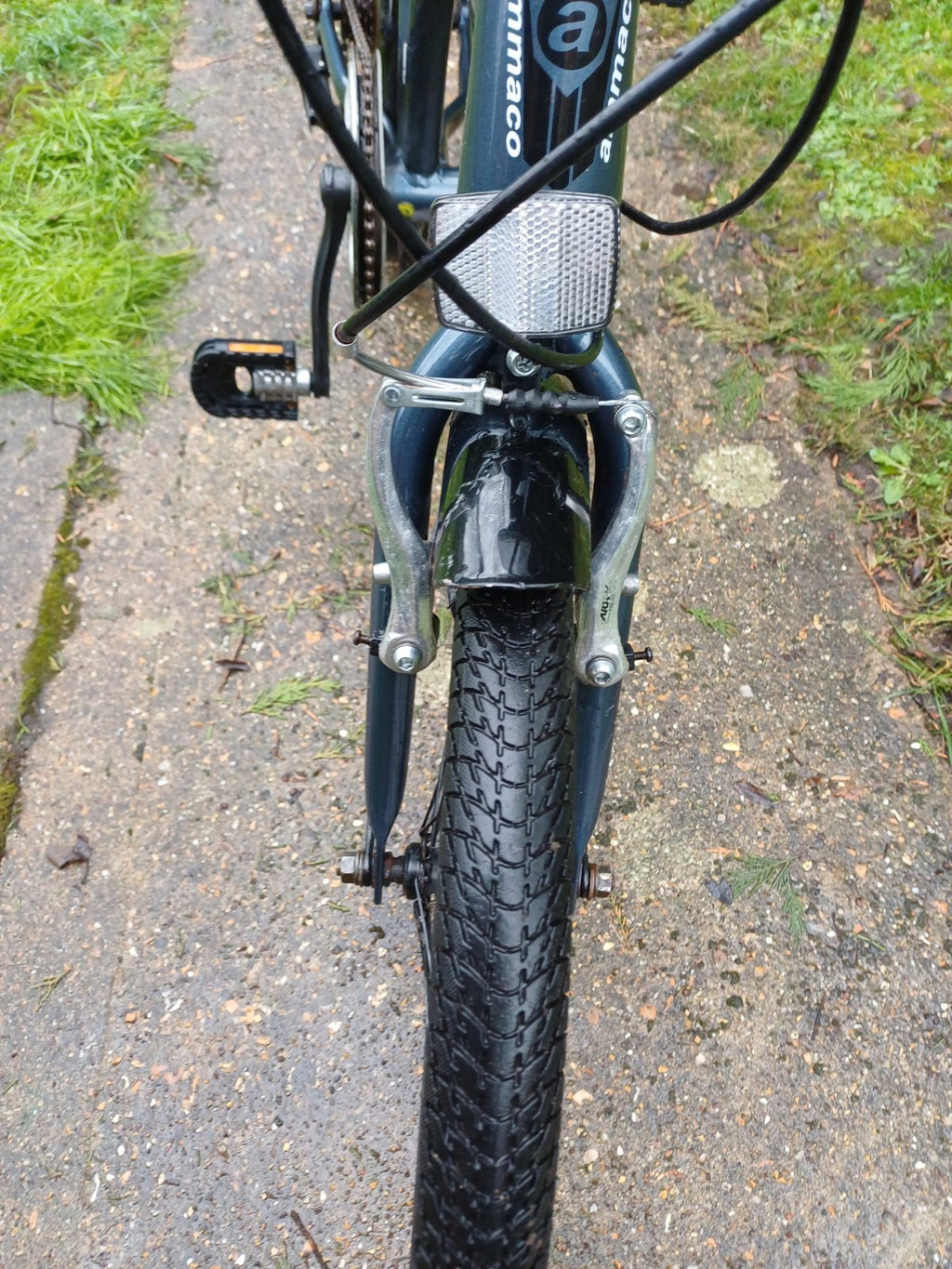 Ammaco Pakka Lite Folding Bike 20'' silver blue lightweight alloy folder