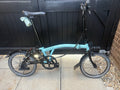 Brompton folding bike 6 speed c line black edition Turkish green - extras