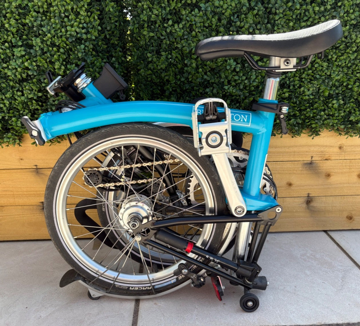 Brompton P6L 2018 6-Speed Folding Bike - Lagoon Blue - Immaculate Condition