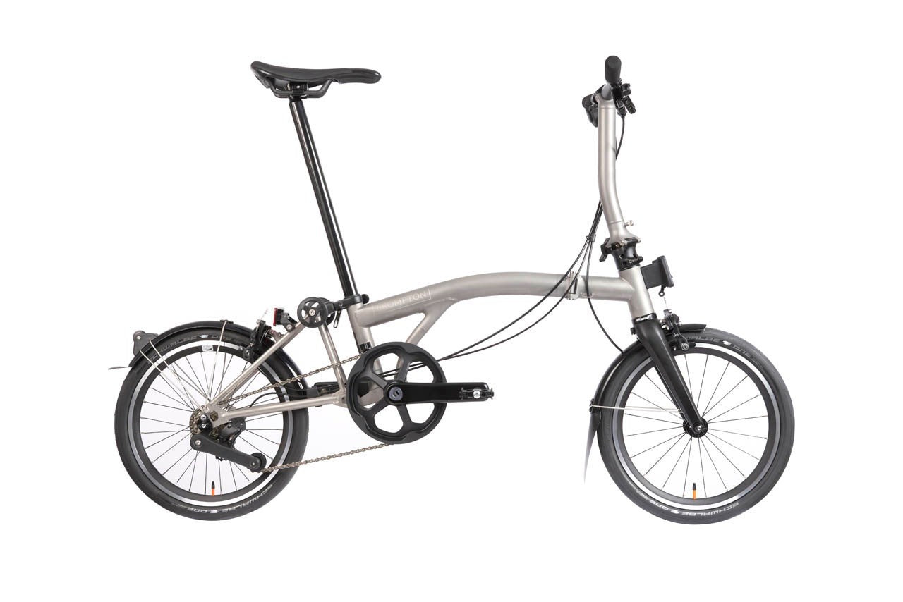 Brompton T Line 12 Speed Folding Bike -Blasted Titanium Ultra-Light RRP £4,996