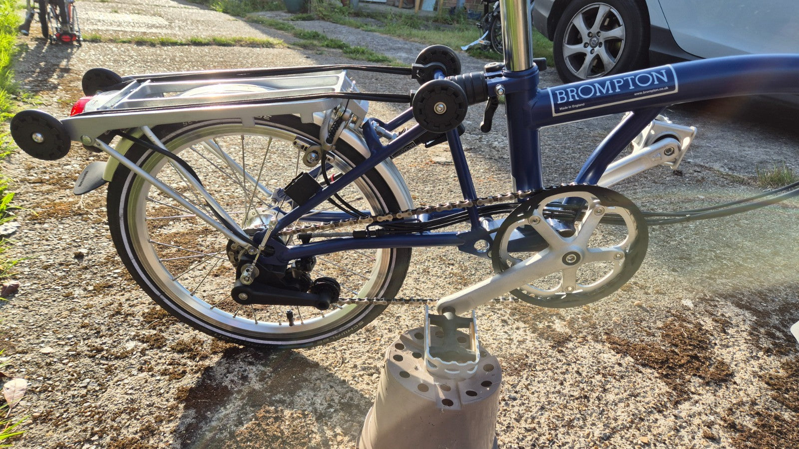 Cobalt Blue Brompton S6R - Rack & Hub Dynamo Lights - Excellent Condition!