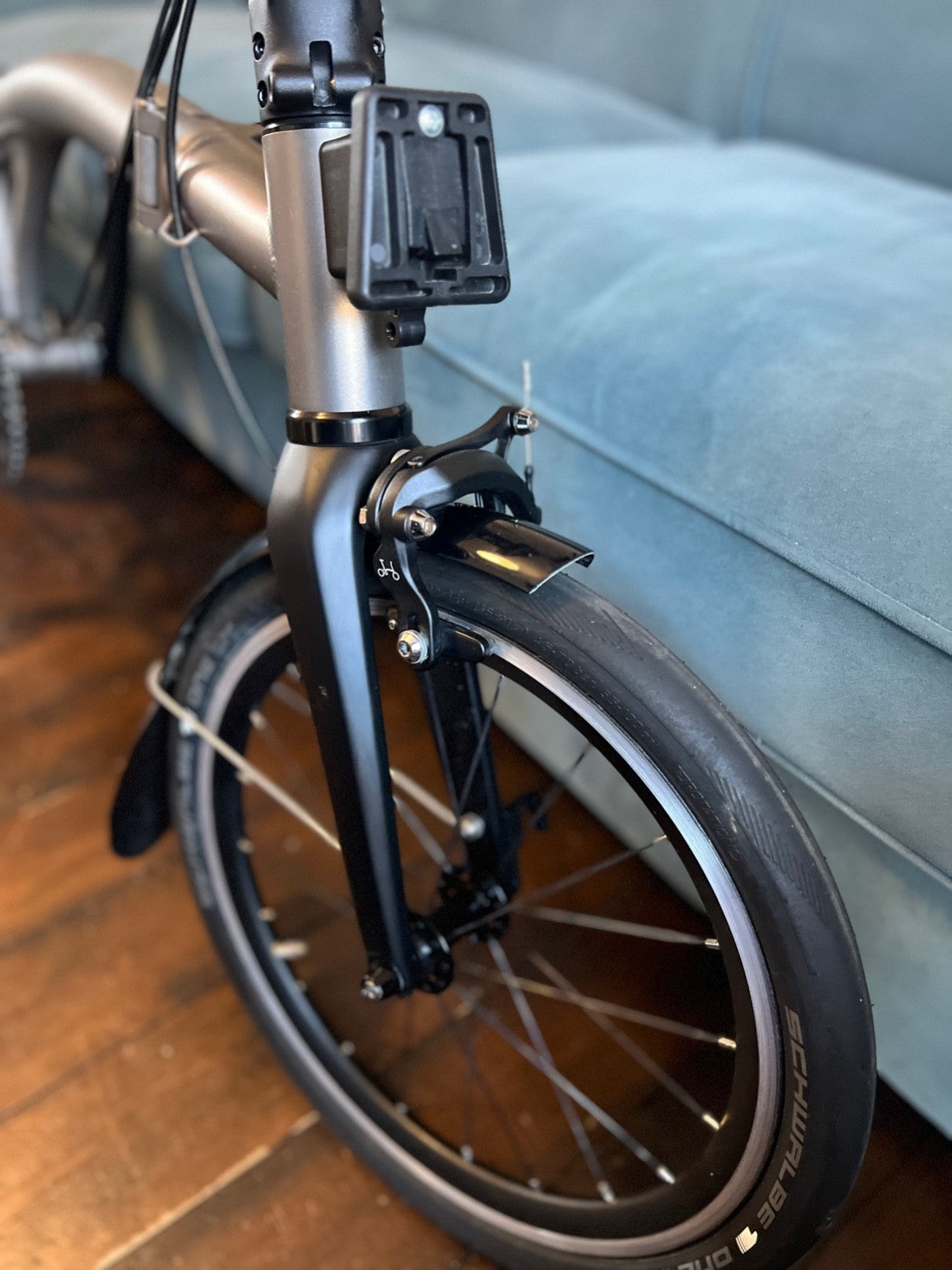 Brompton T-Line 4-Speed Titanium Folding Bike Medium rise
