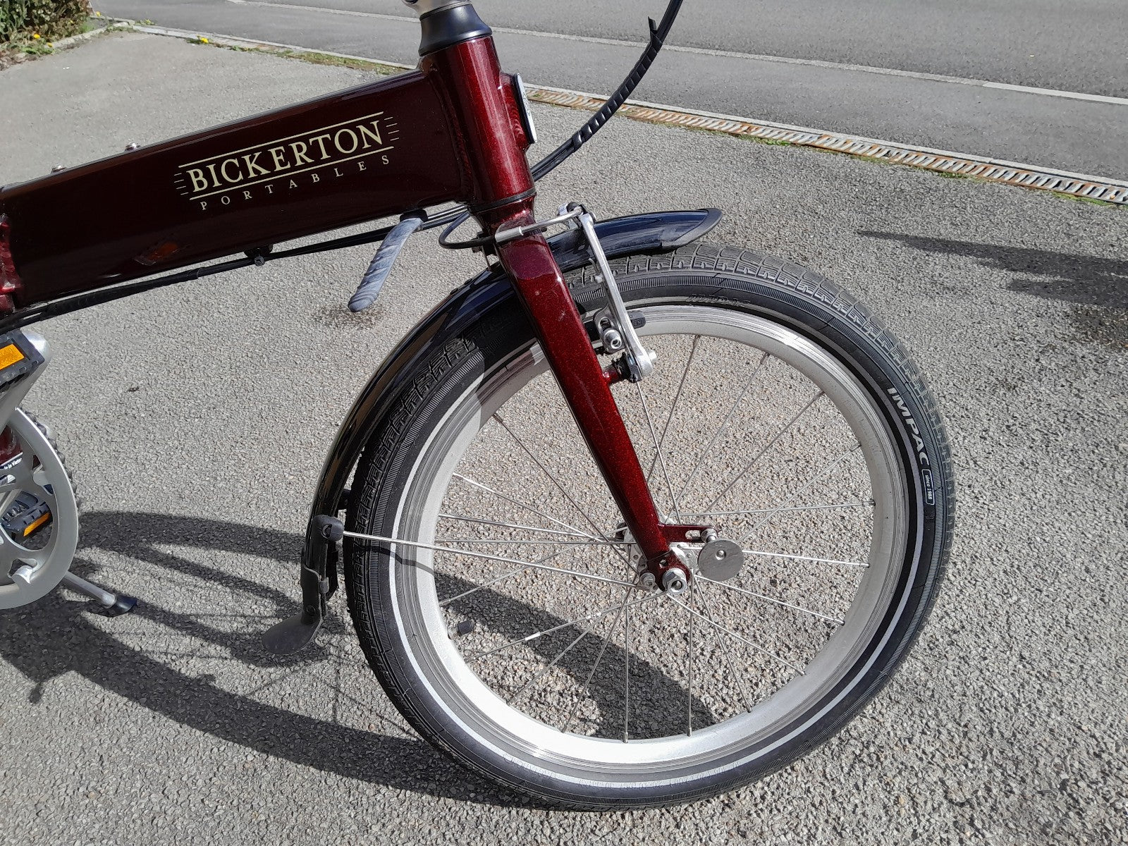Bickerton Argent 1707 Mark B folding bicycle, red, 7 gears, gel saddle